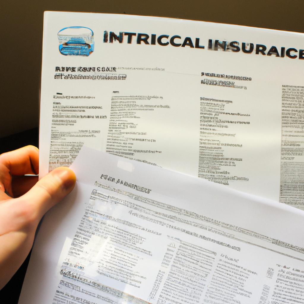 Person holding car insurance documents